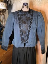 Corpete de maternidade vitoriano azul empoeirado mistura de lã LEIA comprar usado Corpete de maternidade vitoriano azul empoeirado mistura de lã LEIA comprar usado  Enviando para Brazil