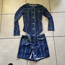 Denim bodysuit skort for sale  Wheeling