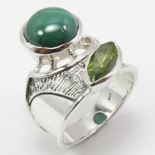 VENDAS FLASH HOJE Joias Atacado Anel de Prata 925 TAMANHO 7 MALAQUITA PERIDOTO GEM comprar usado  Enviando para Brazil