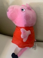 Vestido Peppa Pig de Pelúcia 13" Médio Bicho de Pelúcia Rosa Porco Vermelho Olhos Bordados comprar usado  Enviando para Brazil