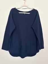 Suéter de praia Charter Club luxo cashmere gola barco azul marinho feminino médio comprar usado  Enviando para Brazil