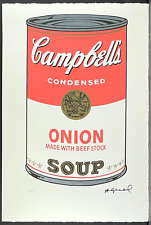 ANDY WARHOL * Campbells Onion Soup * 57 x 38*signed lithograph *limited # xx/100, usado comprar usado ANDY WARHOL * Campbells Onion Soup * 57 x 38*signed lithograph *limited # xx/100, usado comprar usado  Enviando para Brazil