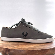 Tênis Fred Perry Masculino Tamanho 10 Cinza Camurça com Cadarço Top Baixo Casual B6238 comprar usado  Enviando para Brazil