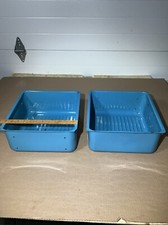 Usado, Recipiente frigorífico vintage esmaltado azul comprar usado  Enviando para Brazil
