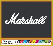 9" Marshall Guitarra Amplmusic Amplifer Logotipo AMP Janela carro vinil decalque adesivo comprar usado  Enviando para Brazil