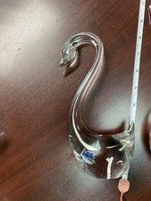 Estatueta de cisne vintage ACC feita à mão de vidro cristalino feita em Taiwan 8” e 10” comprar usado  Enviando para Brazil