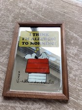 Vintage snoopy mirror for sale  TIPTON