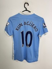 CAMISA DE FUTEBOL MANCHESTER CITY 2015/2016 CASA #10 KUN AGUERO NIKE TAMANHO M FEMININA comprar usado  Enviando para Brazil