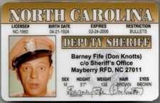Barney fife knotts for sale  Marysville