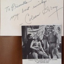 Coleen gray signed for sale  Shipping to United Kingdom