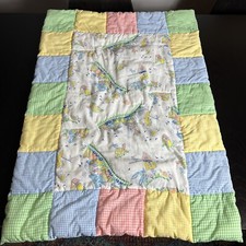 Edredom vintage anos 80 berço cobertor quadrados Gingham trem animal multicolorido comprar usado  Enviando para Brazil