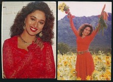 Bollywoodzka aktorka Madhuri Dixit. 2 rzadkie pocztówki., używany na sprzedaż  Wysyłka do Poland