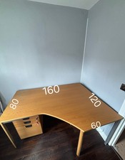 Wood office desk for sale  BEDFORD
