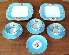 Jacob Petit Copos de Porcelana Franceses Antigos Pintados à Mão Pires Pratos ASSINADOS comprar usado  Enviando para Brazil