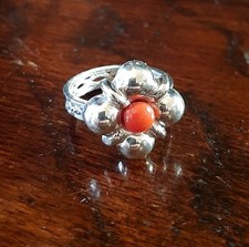 Anello argento corallo usato  Latina
