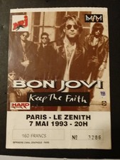 Ticket Concert Bon Jovi Keep  The Faith Paris Zenith 93 comprar usado  Enviando para Brazil