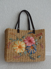 Straw raffia tote for sale  ARBROATH