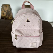 Mini mochila acolchoada Disney Loungefly Cinderela Princesa Castelo azul dourado comprar usado  Enviando para Brazil