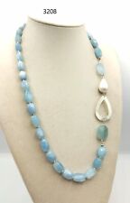 Collana acquamarina perla usato  Sormano