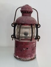 Usado, Antico Marina Lantern Rosso IN Metallo Antica Lanterna Marina Fanal. Rosso comprar usado  Enviando para Brazil