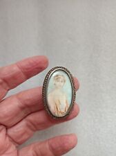 broche argent marcassite portrait miniature de femme vers 1925 comprar usado  Enviando para Brazil