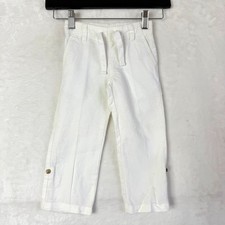 Usado, Calça Janie And Jack de linho mescla aba rolo punho criança unissex tamanho 3 branca comprar usado  Enviando para Brazil