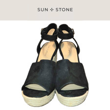 SANDÁLIAS SOCIAIS SUN STONE FEY ESPADRILLE NOVAS SEM ETIQUETAS PRETO 10M comprar usado  Enviando para Brazil