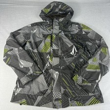 Jaqueta de neve masculina Volcom grande desempenho Nimbus estampa por toda parte bolsos com capuz comprar usado  Enviando para Brazil