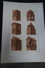 Lithographie xixe architecture d'occasion  Neuville-aux-Bois
