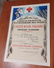 Diploma croce rossa usato  Savignano sul Panaro