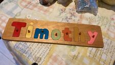 Wooden name jigsaw. for sale  POOLE