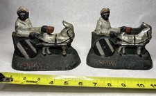 2 Mulas de batente de porta de ferro fundido vintage Porgy Charleston SC com piloto no carrinho ESTADO PERFEITO B14 comprar usado  Enviando para Brazil