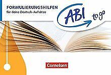 Abi deutsch formulierungshilfe gebraucht kaufen  Berlin