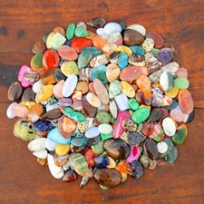Lote de 750 ct atacado mix de pedras preciosas cabochão flatback joalheria fazendo pedra solta comprar usado  Enviando para Brazil