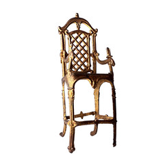 Cadeira alta de metal vintage – Cadeira de ferro forjado para casa de bonecas/jardim de fadas 🌿🪑, usado comprar usado  Enviando para Brazil