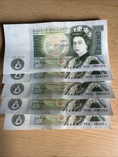 One pound notes for sale  CONGLETON