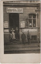 Używany, BRESLAU Śląsk Wrocław Gustaw Fuchs Restauracja ożywia prywatna fotokarta 1912 na sprzedaż  Wysyłka do Poland