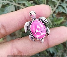 Pingente unissex folheado a prata esterlina 925 pedra preciosa turquesa tartaruga marinha 1 peça comprar usado  Enviando para Brazil