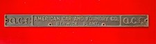 Acf builders plate for sale  Hellertown