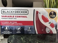 BLACK+DECKER, Vermelho, Controle Variável Ferro Compacto, Placa de Solagem Antiaderente, usado comprar usado  Enviando para Brazil