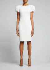 Vestido justo BADGLEY MISCHKA MARFIM 298353 lantejoulas manga roseta tamanho 4, usado comprar usado  Enviando para Brazil