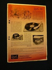 Prospekt plattenspieler 50er gebraucht kaufen  Kirchlengern