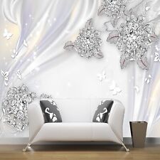 3D Vlies Fototapete Wandtapete Wandbilder Diamant Perle Blumen Romantisch 1204 comprar usado  Enviando para Brazil