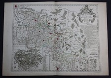 1741 Silesia Poland Polska Wroclaw Brzeg Głogów Legnica Opole Nysa Le Rouge mapa na sprzedaż  Wysyłka do Poland