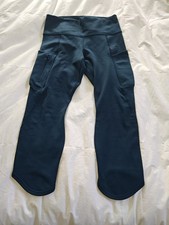 Leggings femininas SP Athleta all in cropped cintura média bolso de carga zíper azul marinho, usado comprar usado  Enviando para Brazil
