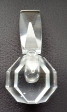 Usado, Frasco de perfume transparente facetado de cristal com Dauber pesado 5 polegadas de altura comprar usado  Enviando para Brazil