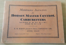Maintenance instructions hobso for sale  CAMBRIDGE