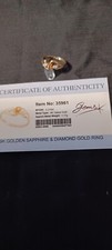 Golden sapphire diamond for sale  ST. LEONARDS-ON-SEA