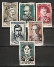França 1957 Sc# B312-B317 Estado perfeito, sem marca de charneira famosos retratos franceses Joinville Guesde, usado comprar usado  Enviando para Brazil