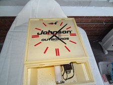 RELÓGIO VINTAGE JOHNSON MOTOR DE POPA BARCOS FACE QUADRADA PLÁSTICO ANTIGO comprar usado  Enviando para Brazil